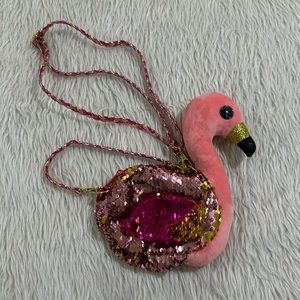 TY “GILDA” SEQUIN pink sparkling flamingo purse
